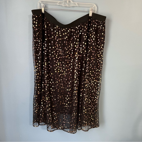 Lane Bryant Dresses & Skirts - Lane Bryant Star Mesh Full Midi Skirt